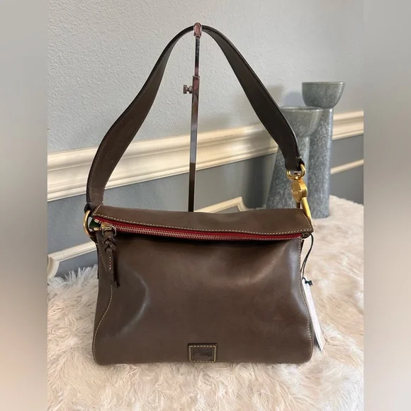 NEW Dooney & Bourke Florentine Laurel Hobo Bag in Charcoal - Picture 2 of 12